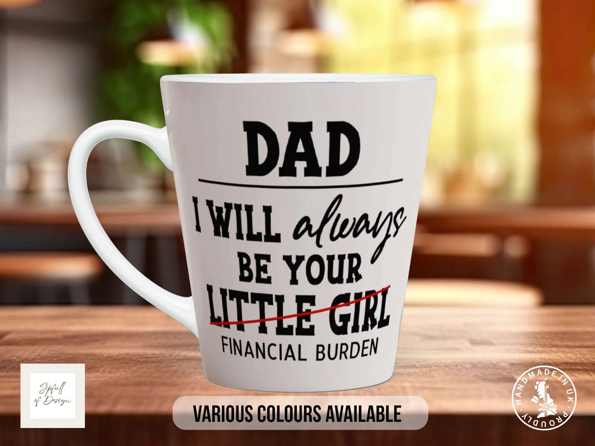 Daddy's Little Girl Mug | Funny Father's Day Gift 12oz Latte