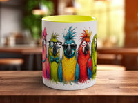 Funny Parrots Mug | Colourful Parrot Lover Gift
