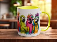 Funny Parrots Mug | Colourful Parrot Lover Gift