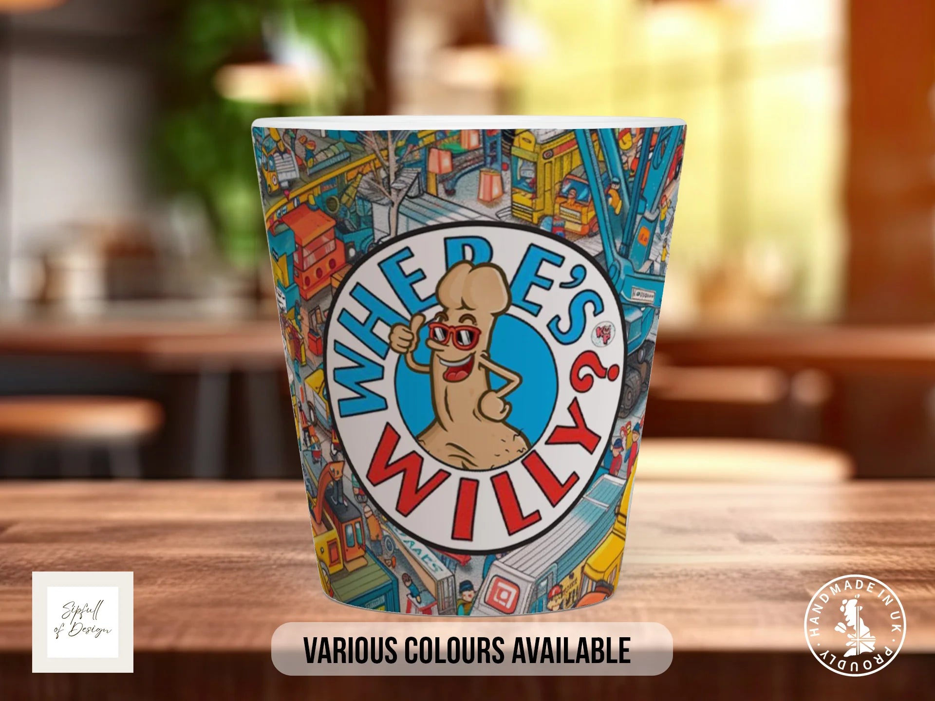 Funny Where’s Willy Mug 12oz Latte
