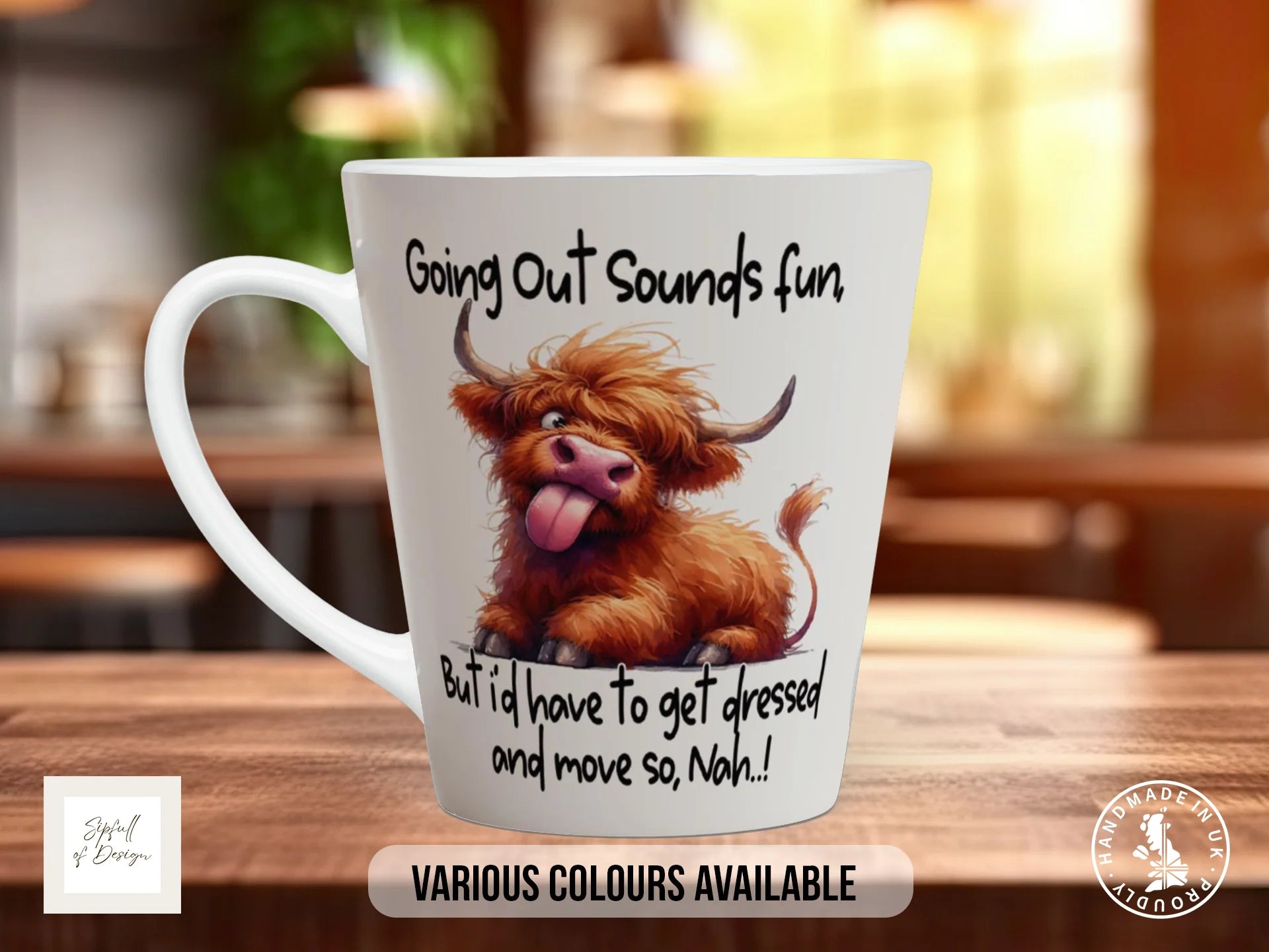 Going Out Sounds Fun But I'd Have to Get Dressed and Move So, Nah Mug | Funny Introvert Gift 12oz Latte