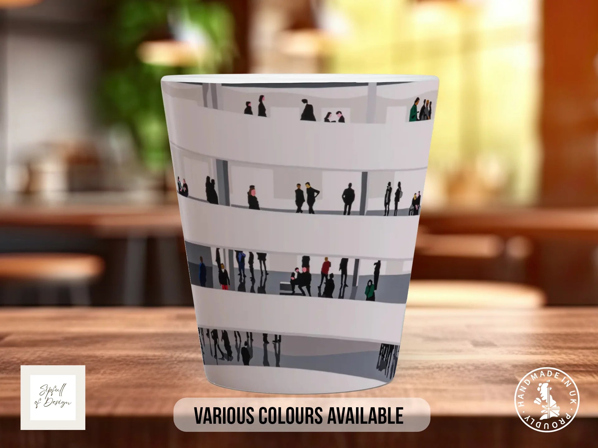 Guggenheim People Mug | Joel Clark Signature Art 12oz Latte