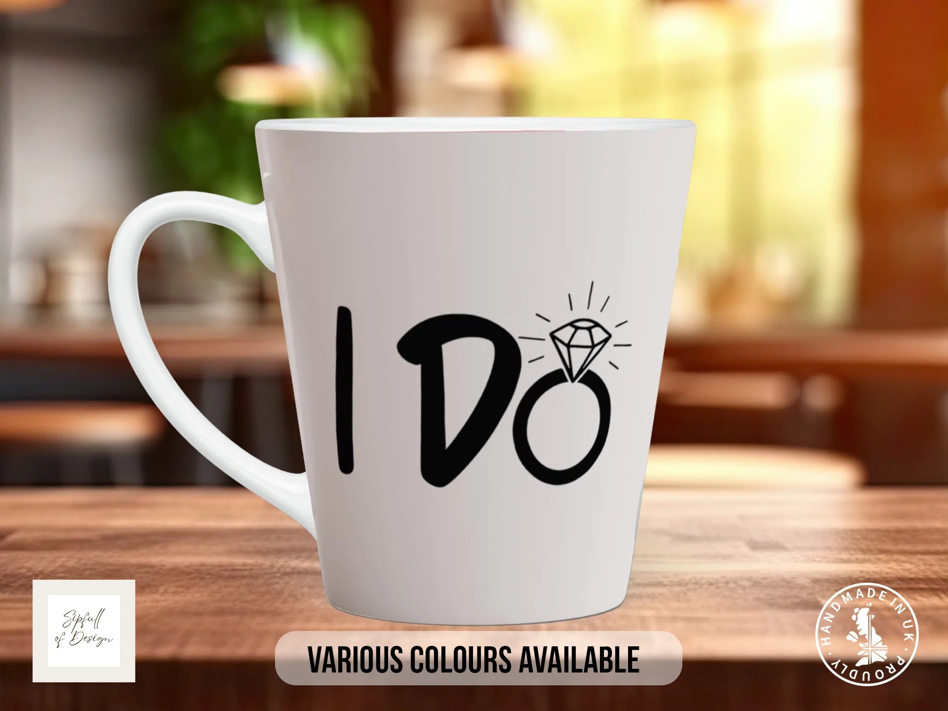 I Do Mug | Wedding, Engagement & Anniversary Gift 12oz Latte