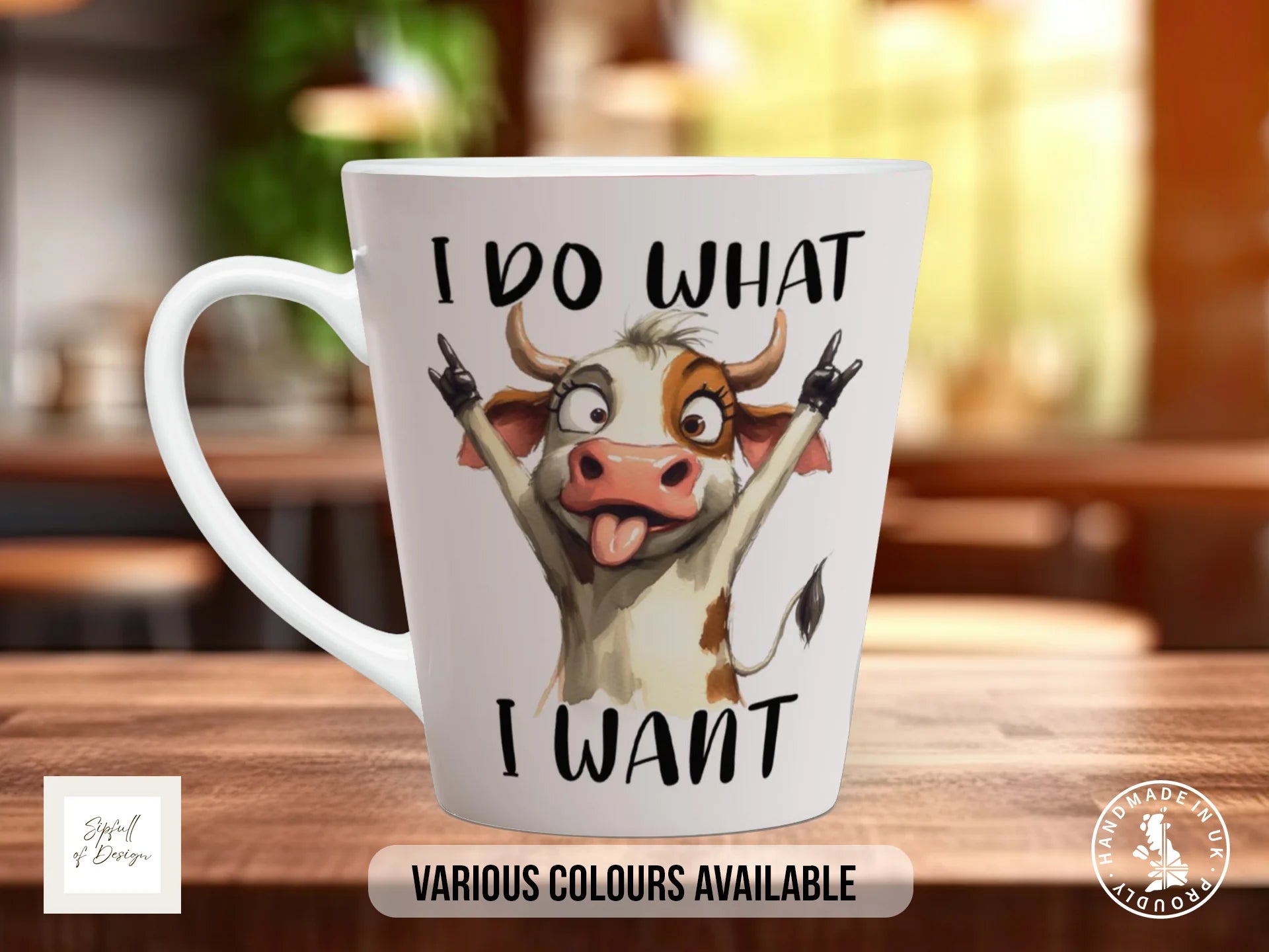 I Do What I Want Cow Mug | Funny Rebellious Gift 12oz Latte