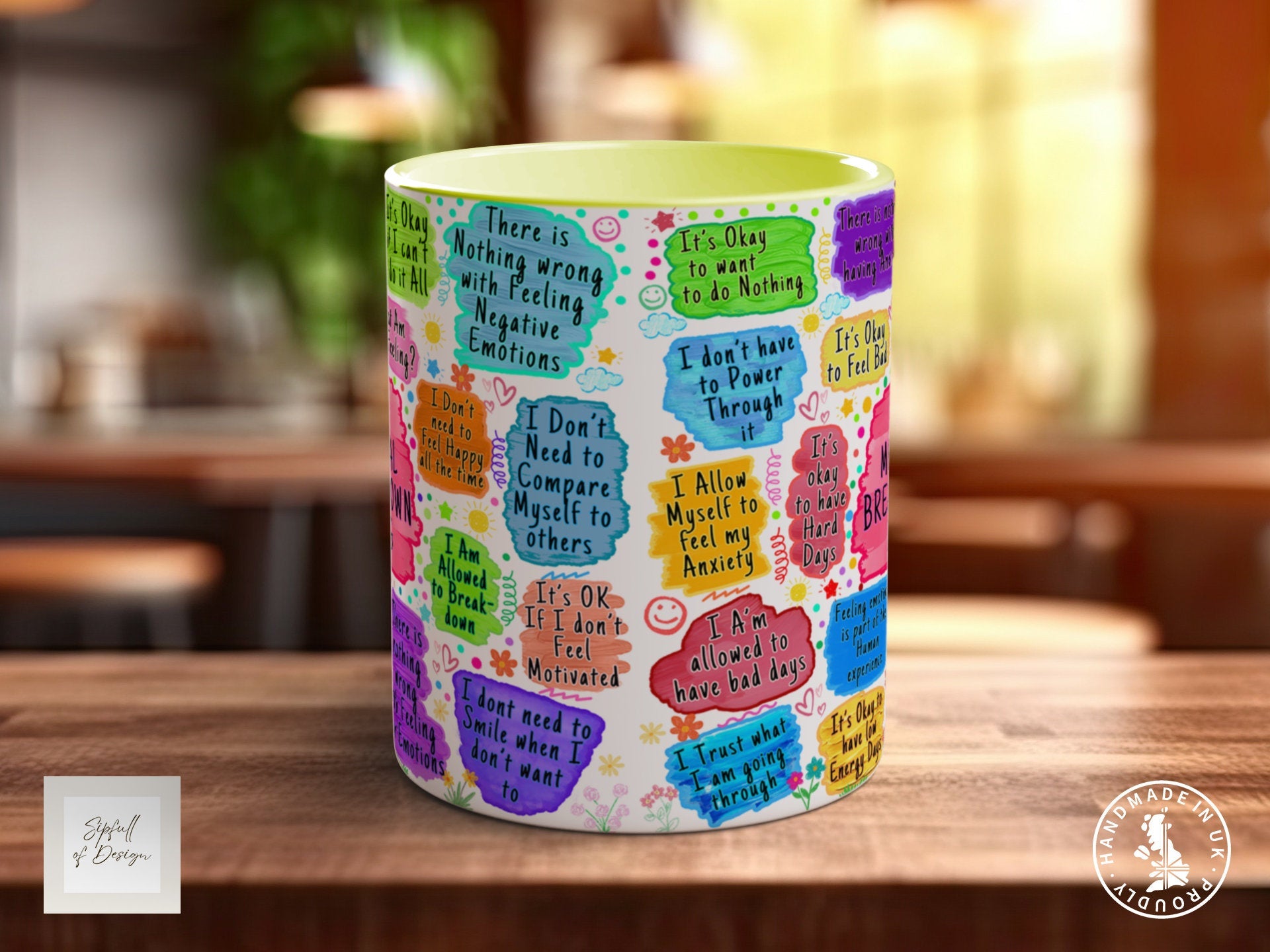 My Mental Breakdown Coloured Mug - Motivational and Uplifting to help Mental Health - Coloured 11oz and Bone China 15oz options
