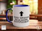 This Woman Has An Awesome Boyfriend Funny gift Valentines Mug Coloured