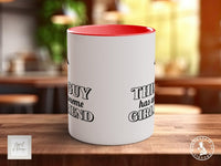 This Guy Has An Awesome Girlfriend Funny gift Valentines Coloured Mug - Sipfull of Design