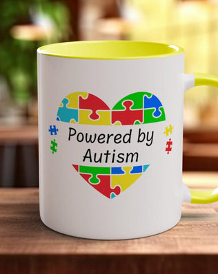 Powered By Autism Mug - Sipfull of Design