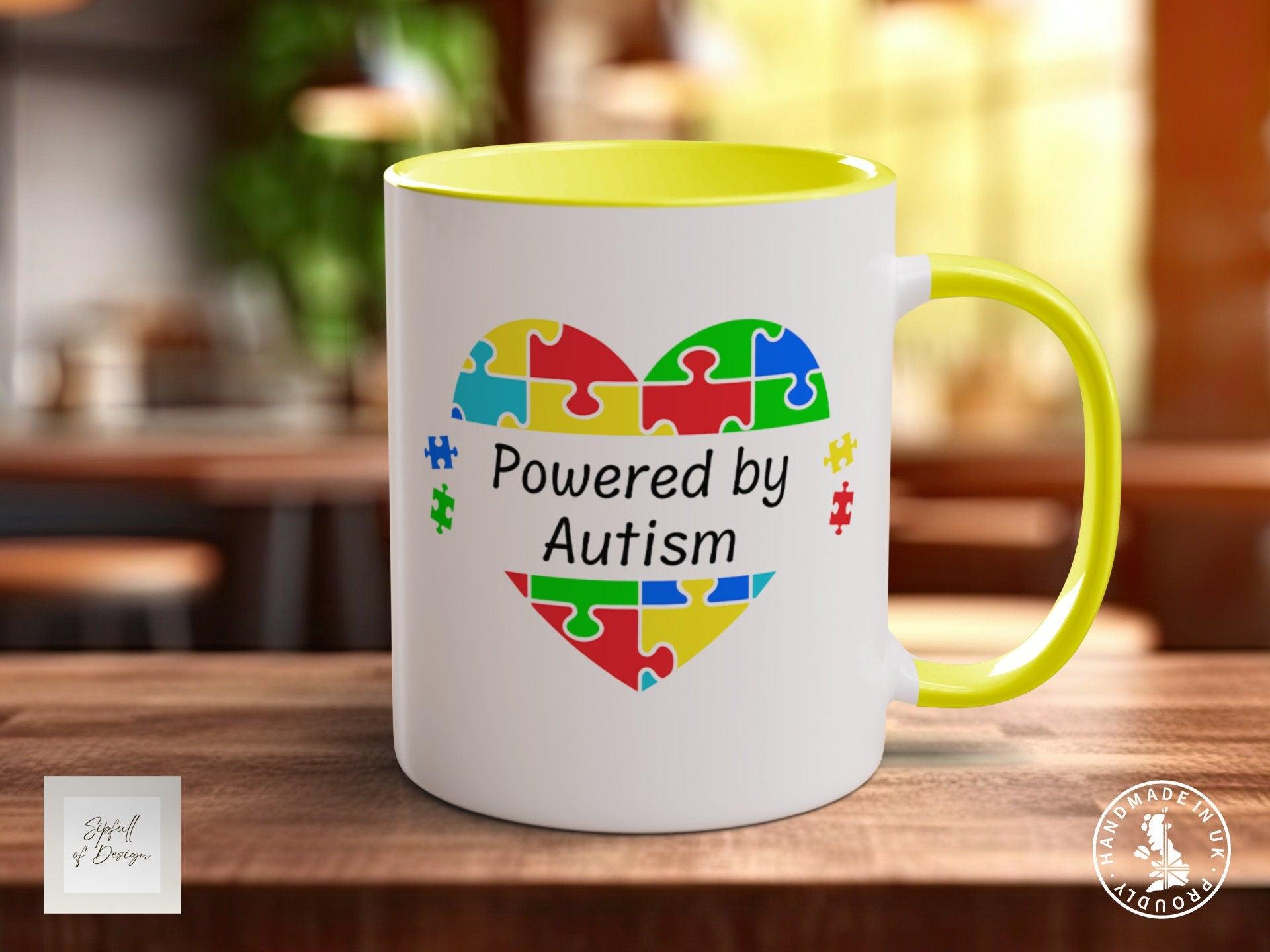 Powered By Autism Mug - Sipfull of Design