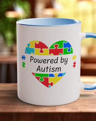 Powered By Autism Mug - Sipfull of Design