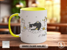 Cute Cats in Spring Flowers Coloured Mug
