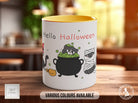 Cute Halloween Cat Mug - Coloured 11oz, Bone China 10oz and 15oz and Latte 12oz options