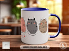 Cute Happy Cat Mug - Coloured 11oz, Bone China 10oz and 15oz and Latte 12oz options