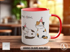 Cute Happy Time Cat Mug - Coloured 11oz, Bone China 10oz and 15oz and Latte 12oz options