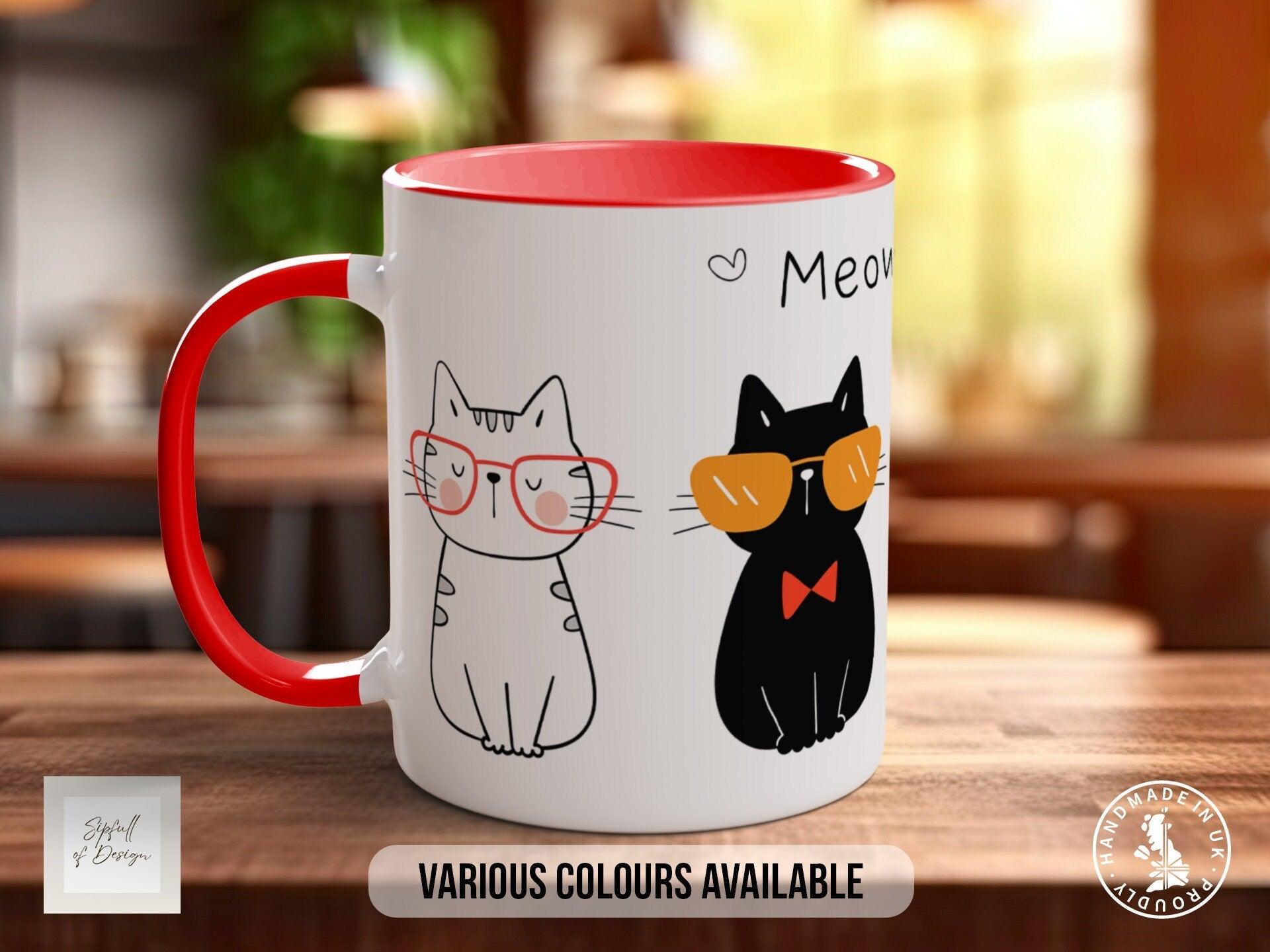 Cute Meowy Cat Mug - Sipfull of Design