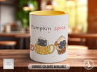 Cute Pumpkin Spices Latte Cats Mug - Coloured 11oz, Bone China 10oz and 15oz and Latte 12oz options