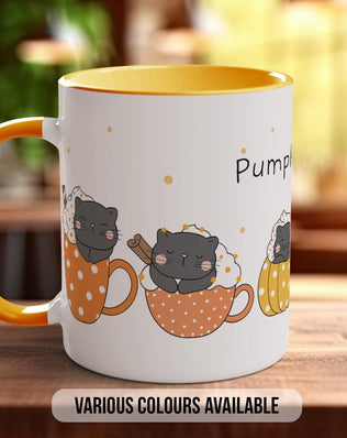 Cute Pumpkin Spices Latte Cats Mug - Sipfull of Design