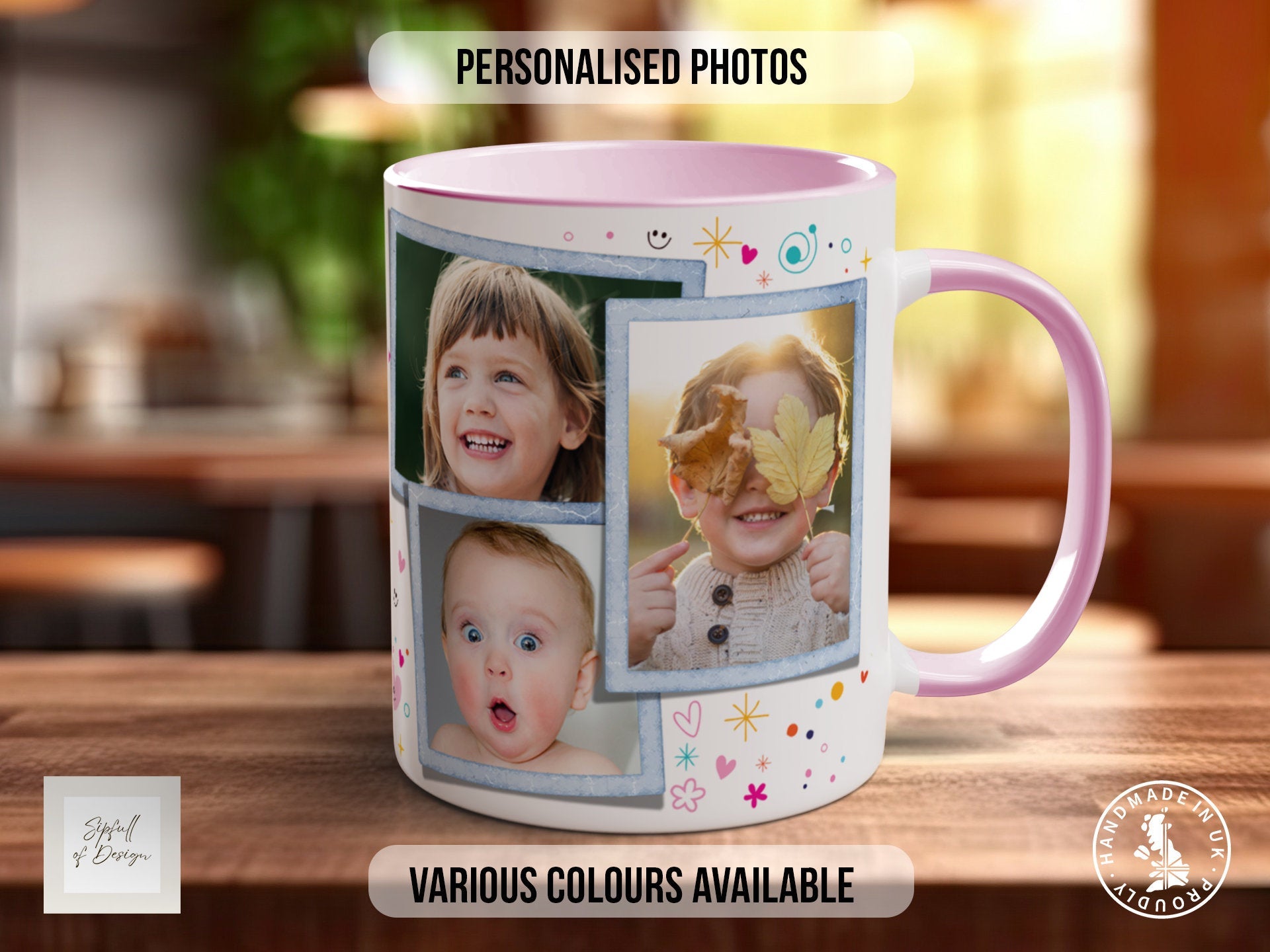 Personalised Best Nana Ever Photo Mug - Coloured with your Custom Photos - Ideal Mothers Day Gift