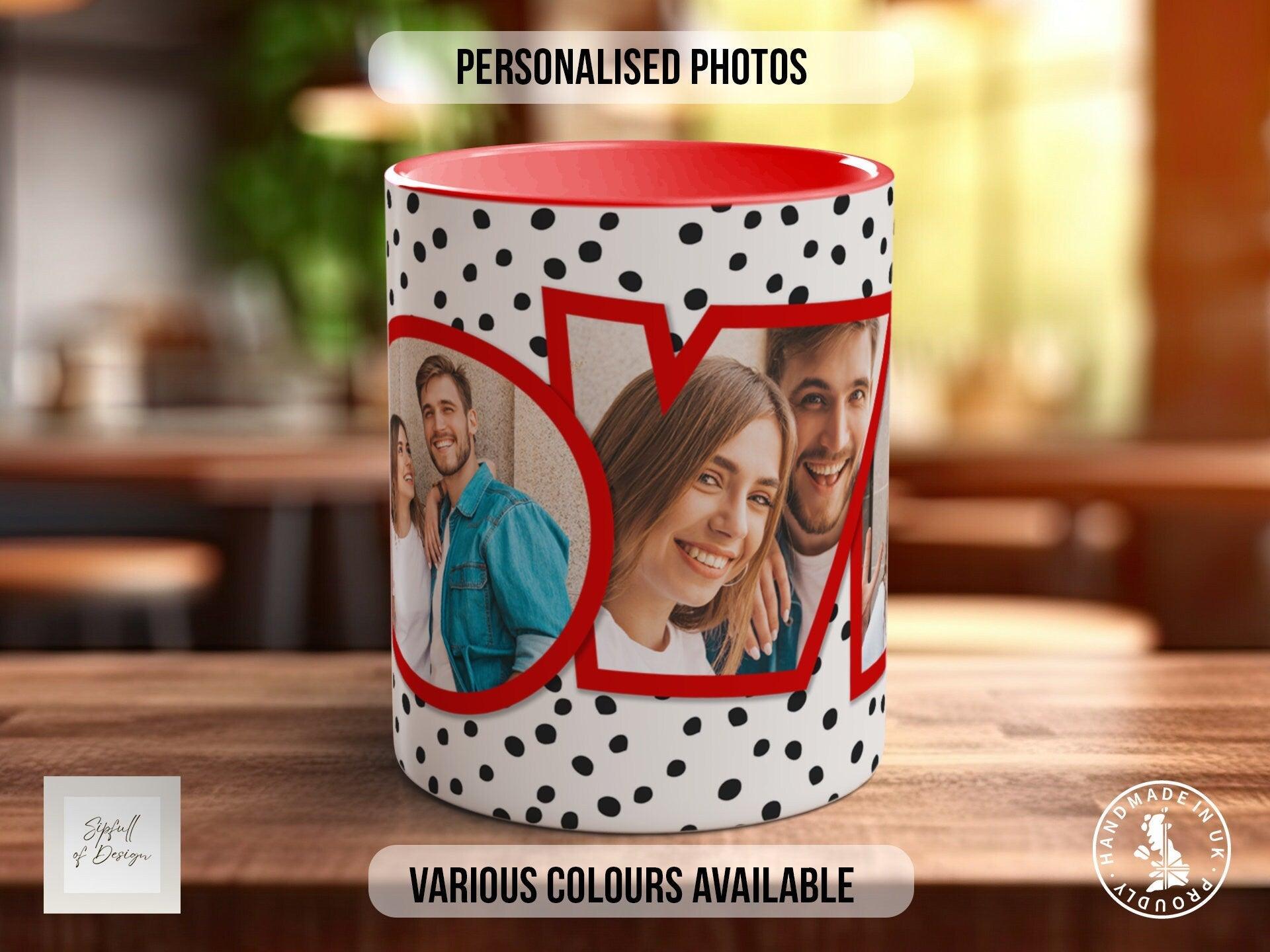 Love Cute Personalised Photo Valentines Coloured Mug - Sipfull of Design