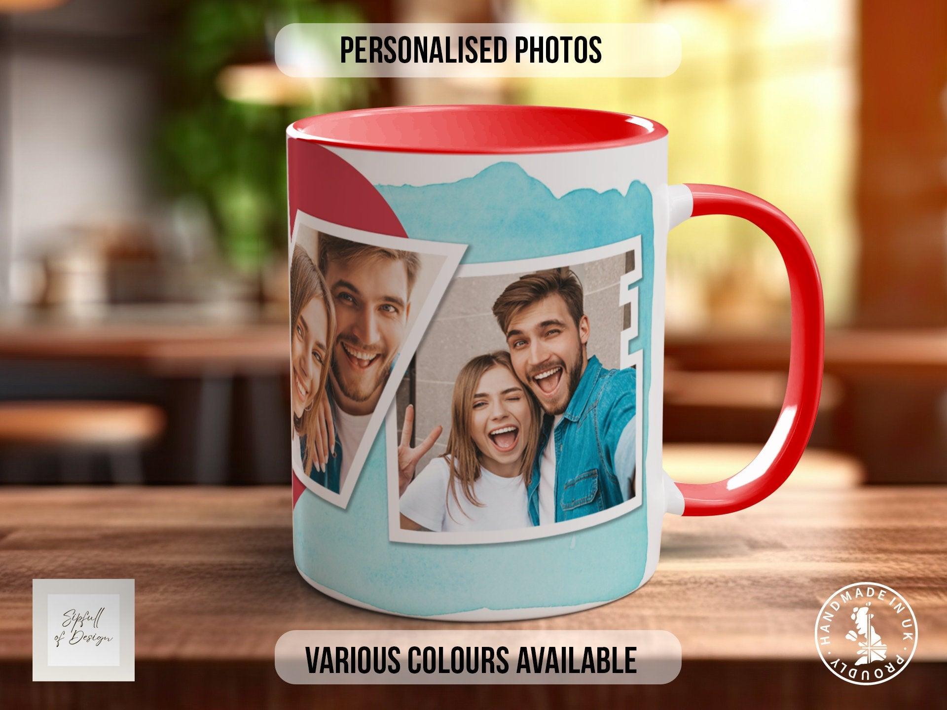 Love Cute Personalised Photo Valentines Coloured Mug - Sipfull of Design