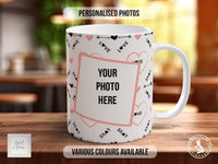 Love Heart personalised Photo Mug Valentines Coloured Mug - Sipfull of Design