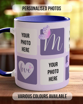 Mum Mothers Day Personalised Photo Purple Design Mug - Sipfull of Design