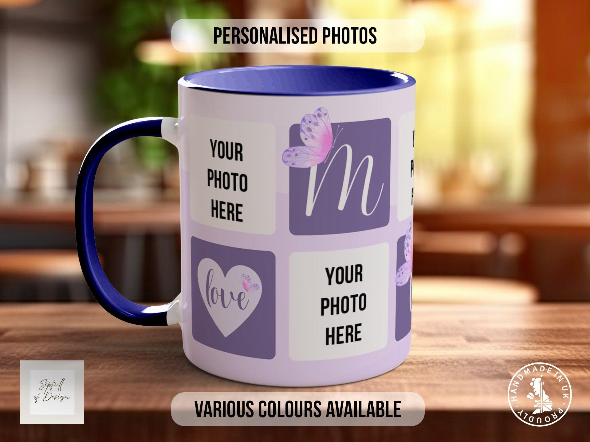 Mum Mothers Day Personalised Photo Purple Design Mug - Sipfull of Design