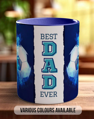 PersonalisedBest Dad Ever Football Photo Coloured Mug - Custom Photos - Sipfull of Design