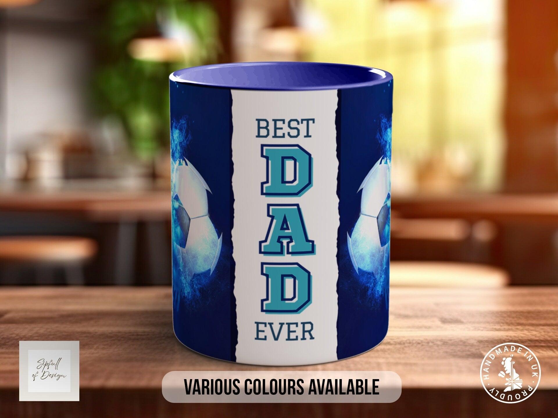 PersonalisedBest Dad Ever Football Photo Coloured Mug - Custom Photos - Sipfull of Design