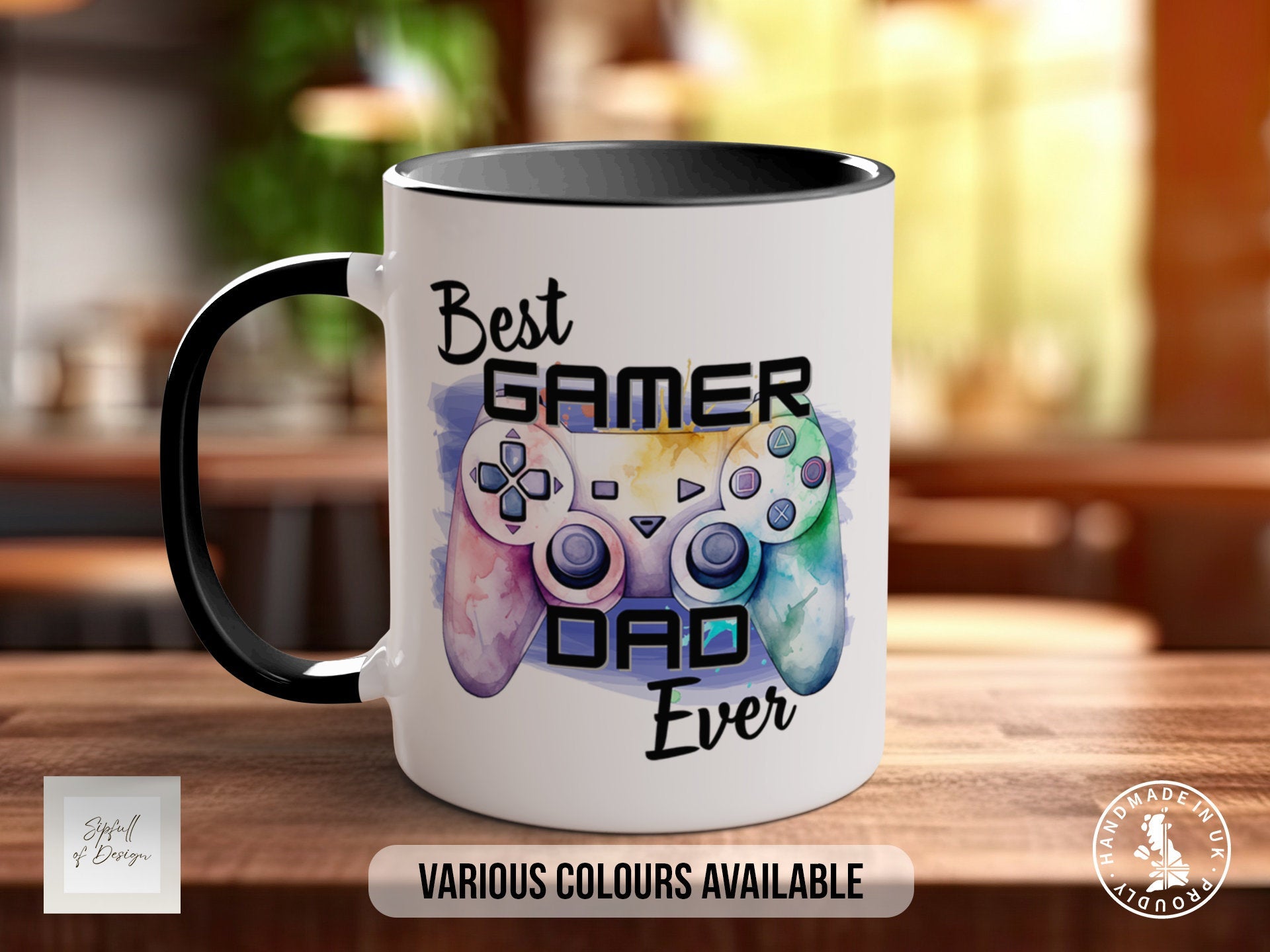 Best Gamer Dad Mug - Coloured - Dad Gift - Ideal Fathers Day Gift