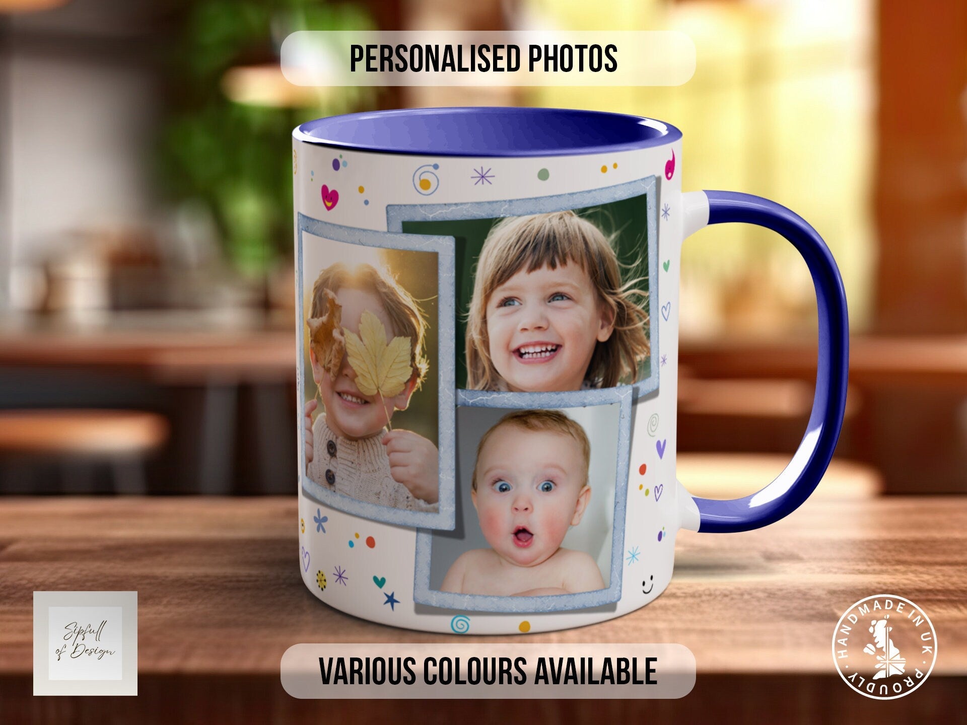 Personalised Best Grandpa Ever Photo Mug - coloured with your photos - Ideal Mothers Day Gift