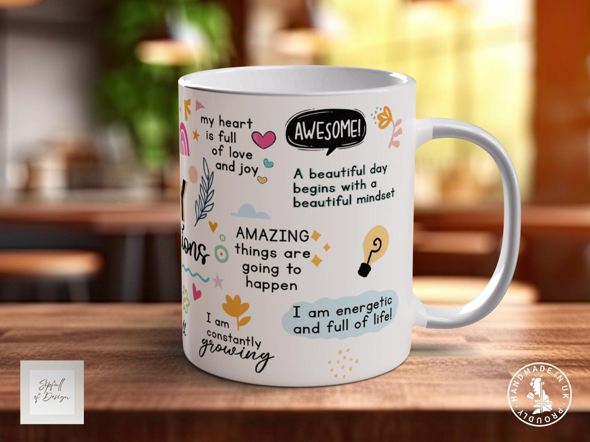 Coloured Daily Affirmations Mug - Sipfull of Design