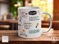 Coloured Daily Affirmations Mug - Sipfull of Design