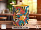 Abstract Comic Pop Pattern Full Wrap Coloured Art Mug - Design 7 - Sipfull of Design