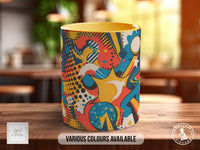 Abstract Comic Pop Pattern Full Wrap Coloured Art Mug - Design 7 - Sipfull of Design