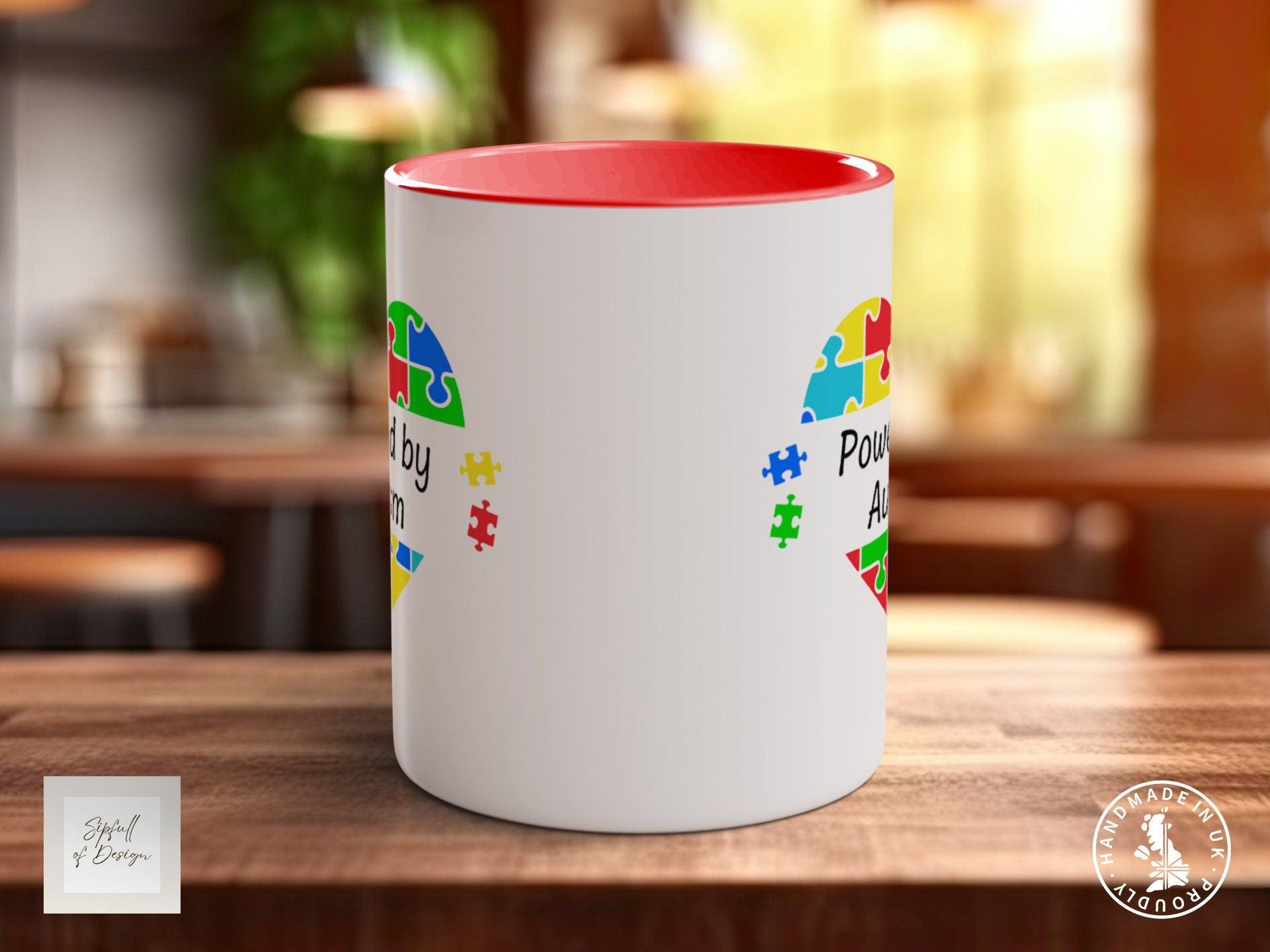 Powered By Autism Mug - Sipfull of Design