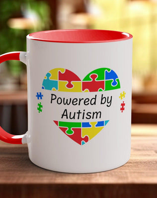 Powered By Autism Mug - Sipfull of Design