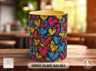 Graffiti Hearts Pattern Full Wrap Coloured Art Mug - Design 7 - Sipfull of Design