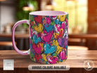 Graffiti Hearts Pattern Full Wrap Coloured Art Mug - Design 10 - Sipfull of Design