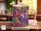 Graffiti Hearts Pattern Full Wrap Coloured Art Mug - Design 10 - Sipfull of Design