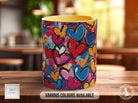 Graffiti Hearts Pattern Full Wrap Coloured Art Mug - Design 12 - Sipfull of Design