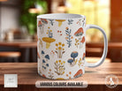 Mushroom Garden Pattern Full Wrap Coloured Art Mug - Design 5 - Sipfull of Design
