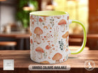Mushroom Garden Pattern Full Wrap Coloured Art Mug - Design 6 - Sipfull of Design