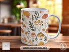 Mushroom Garden Pattern Full Wrap Coloured Art Mug - Design 8 - Sipfull of Design