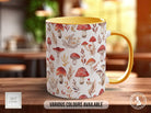 Mushroom Garden Pattern Full Wrap Coloured Art Mug - Design 10 - Sipfull of Design