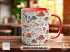Mushroom Garden Pattern Full Wrap Coloured Art Mug - Design 15 - Sipfull of Design