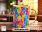 Watercolour Rainbow Stained Glass Pattern Full Wrap Coloured Art Mug - Design 3 - Sipfull of Design