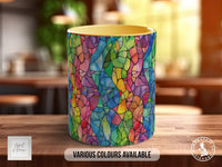 Watercolour Rainbow Stained Glass Pattern Full Wrap Coloured Art Mug - Design 4 - Sipfull of Design