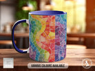 Watercolour Rainbow Stained Glass Pattern Full Wrap Coloured Art Mug - Design 5 - Sipfull of Design