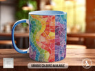 Watercolour Rainbow Stained Glass Pattern Full Wrap Coloured Art Mug - Design 5 - Sipfull of Design